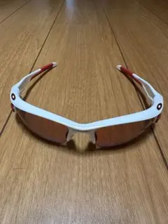 OAKLEY スポーツサングラス ホワイト/レッド