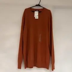 UNIQLO ユニクロ カシミヤクルーネックセーター オレンジ Lサイズ