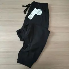 メンズMサイズ　ルームパンツ　黒　綿100%　薄手Tシャツ生地　ジョガータイプ