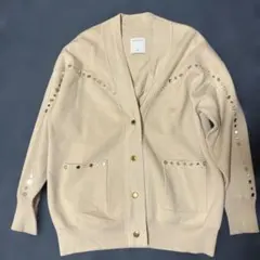 Sandro Beige Viscose Studded Cardiganのサムネイル