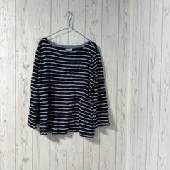 NAUTICA ネイビーとホワイトストライプ 長袖Tシャツ XXL 即日発送