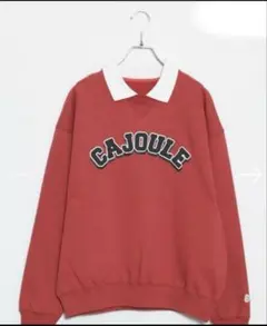 all CaJoule 襟付きスウェット レッド