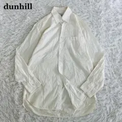 ダンヒル dunhill 日本製 長袖ボタンダウンシャツ ストライプ 刺繍ロゴ