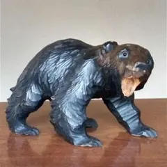 【昭和レトロ】木彫り熊 置物　民芸品　木彫り 熊　オブジェ ヴィンテージ