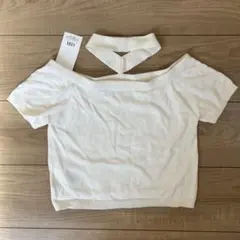【GYDA】2wayチョーカーニットTOPS 白のサムネイル