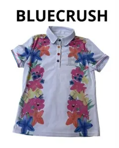 【極美品】BLUECRUSH 色鮮やかな花柄　レディース　ポロシャツ　Mのサムネイル