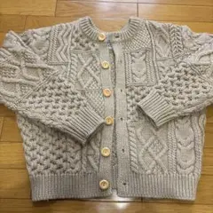 Freak's Store ベージュ ケーブルニットカーディガン