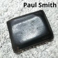 ※状態考慮※Paul Smith ポールスミス 二つ折り財布 レザー ブラック