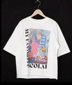 スカラー　scolar 161630：スカラールーム柄Tシャツのサムネイル