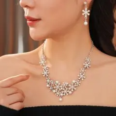 ネックレス　ピアス　ウェディング　ブライダル　パール　アクセサリー