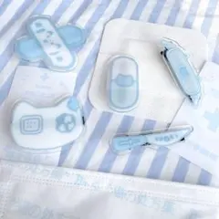 5個セット♡天使界隈　アクリル　ヘアクリップ　ゆめかわ　水色　サブカル