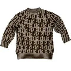 【極美品】FENDI　フェンディ　ズッカ柄タートルネックニットセーター　L相当 FENDI(フェンディ) ズッカ柄 タートルネック ニット トップス
