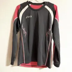 ASICS スポーツウェア　長袖 M グレー/白/ピンク