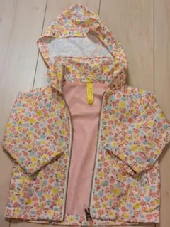 【古着】SUNNY Landscape 花柄 ウインドブレーカー 80cm