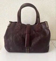 dakota ダークブラウン レザー ハンドバッグ