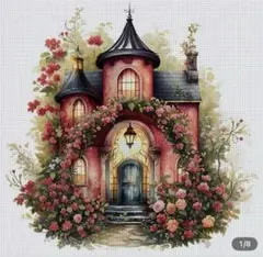 クロスステッチキット14CT バラの館