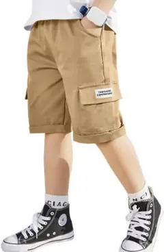 男の子 カーゴパンツ 6分丈 ショート　ジュニア イージーパンツ 子供服　150