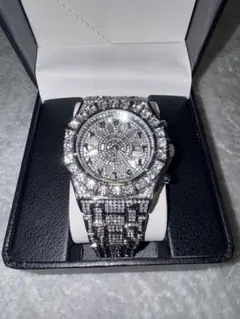GRA鑑定書・箱付】 iced out watch Moissanite - メルカリ
