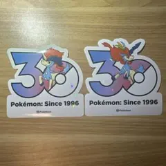ポケモン30周年記念シール　ケルディオ　ケルディオかくごのすがた　2枚セット