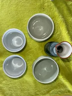 【和食器・酒器 5点セット】徳利 湯呑み 小鉢 華山造 まとめて 陶器 焼き物のサムネイル