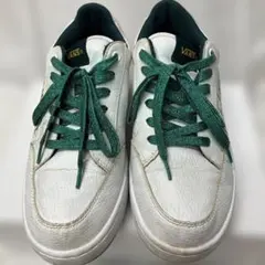 VANS OFF THE WALL ホワイト/グリーン スニーカー
