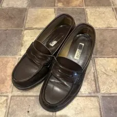 ダークブラウン レザー ローファー HARUTA