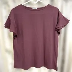 ＊美品＊Honeys フリル袖 半袖カットソー ピンク系 Mのサムネイル