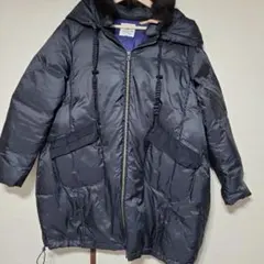 美品☆ ランバンオンブルー ダウンジャケット ラクーンファー Aライン ブラック 中古・古着通販】LANVIN en Bleu (ランバンオンブルー) ダウン