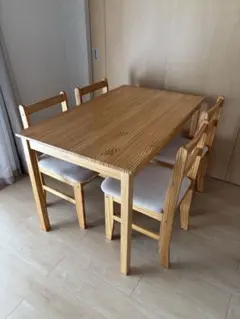 木製ダイニングテーブル 4人掛けセット