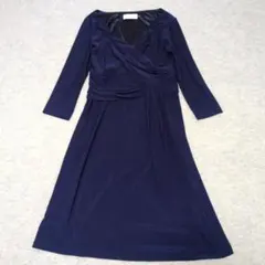 Mimi GranT プリンセス ドレープワンピース ネイビー M