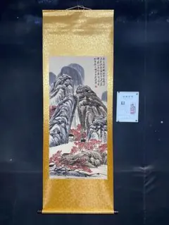 唐卡中堂画 绿度母 中国画 掛け軸 水墨画 和室 玄関 茶室 壁掛け 美術