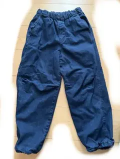 ユニクロ　ストレッチウォームイージージョガーパンツ130　デニム　暖パン