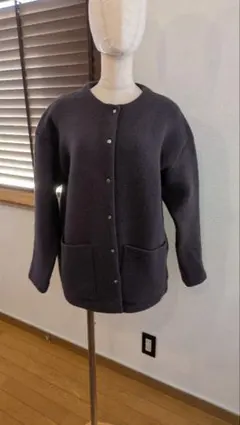 TREFLE トレフル パールボタン ノーカラー ロングコート F - メルカリ