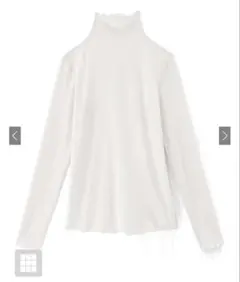 GRL ハイネックメロウシアートップス Mサイズ dk889 オフホワイト