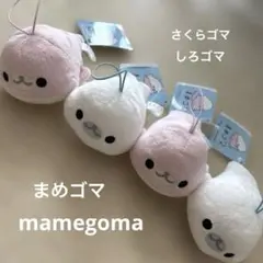 まめゴマ ぬいぐるみ マスコットセット さくらゴマ2点　しろゴマ2点のサムネイル