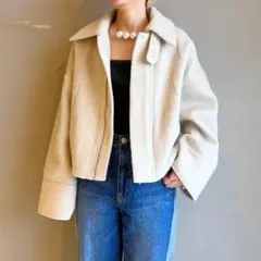 訳あり　新品　【 CYNICAL 】　2024 ショートシャギーコート