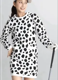 さくら様✨️美品 スコットクラブ アニマルニットワンピース　ゴルフウェア