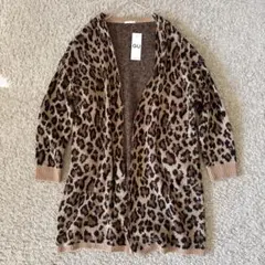 GU ヒョウ柄 ロング カーディガン Mサイズ