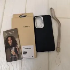 未使用】CYRILL Galaxy S24 ケース　ストラップ付 黒