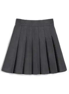 GRL グレイル　インパン裏地付きプリーツスカート　グレー　at2171