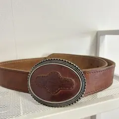 DIESEL レザー ベルト ブラウン