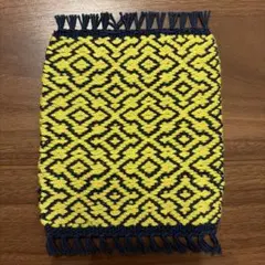 【ハンドメイド】 手織りコースター フリンジ付