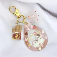 シマエナガのしずく型シェイカー（バレンタイン）