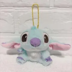 極美品✨スティッチ ディズニーストア限定 ぬいぐるみ チェーン付 パステルカラー