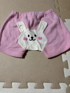 ウサギデザイン フリースパンツ 90サイズ