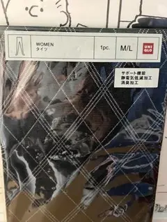 UNIQLO レディース レギンス M/L 40デニール ダイヤモンド柄