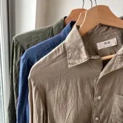 UNIQLO プレミアムリネンシャツ 3枚セット販売 サイズS