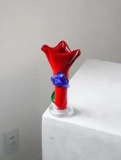 ヴィンテージ Murano フラワーベース/花瓶 オブジェ レトロ