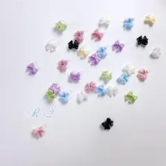 ネイルパーツ　マカロン　ミニ　リボン　ピンク　かわいい　水色　デコ20p