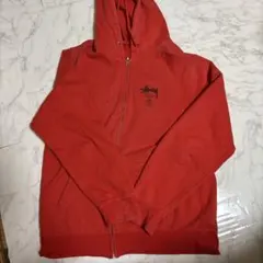 Stüssy レッド ジップアップパーカー